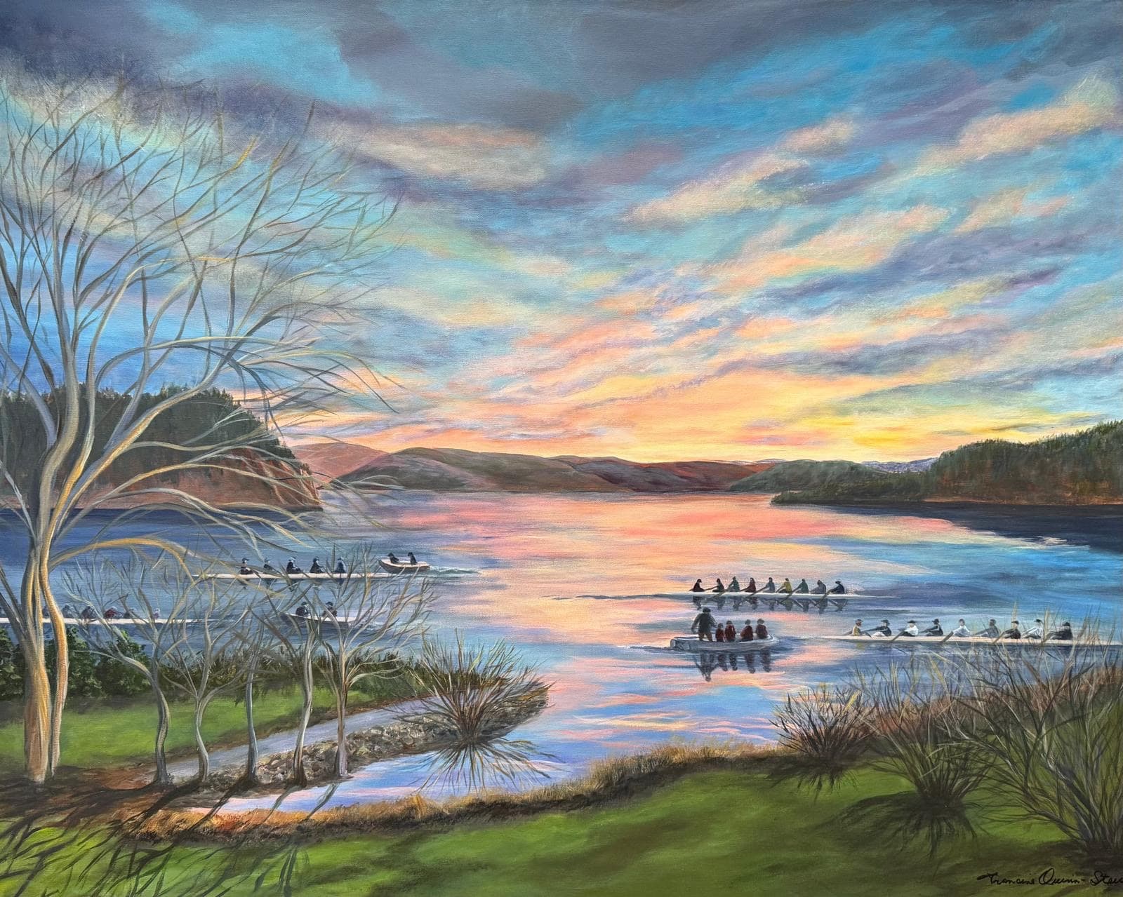 Rowing, Sunset