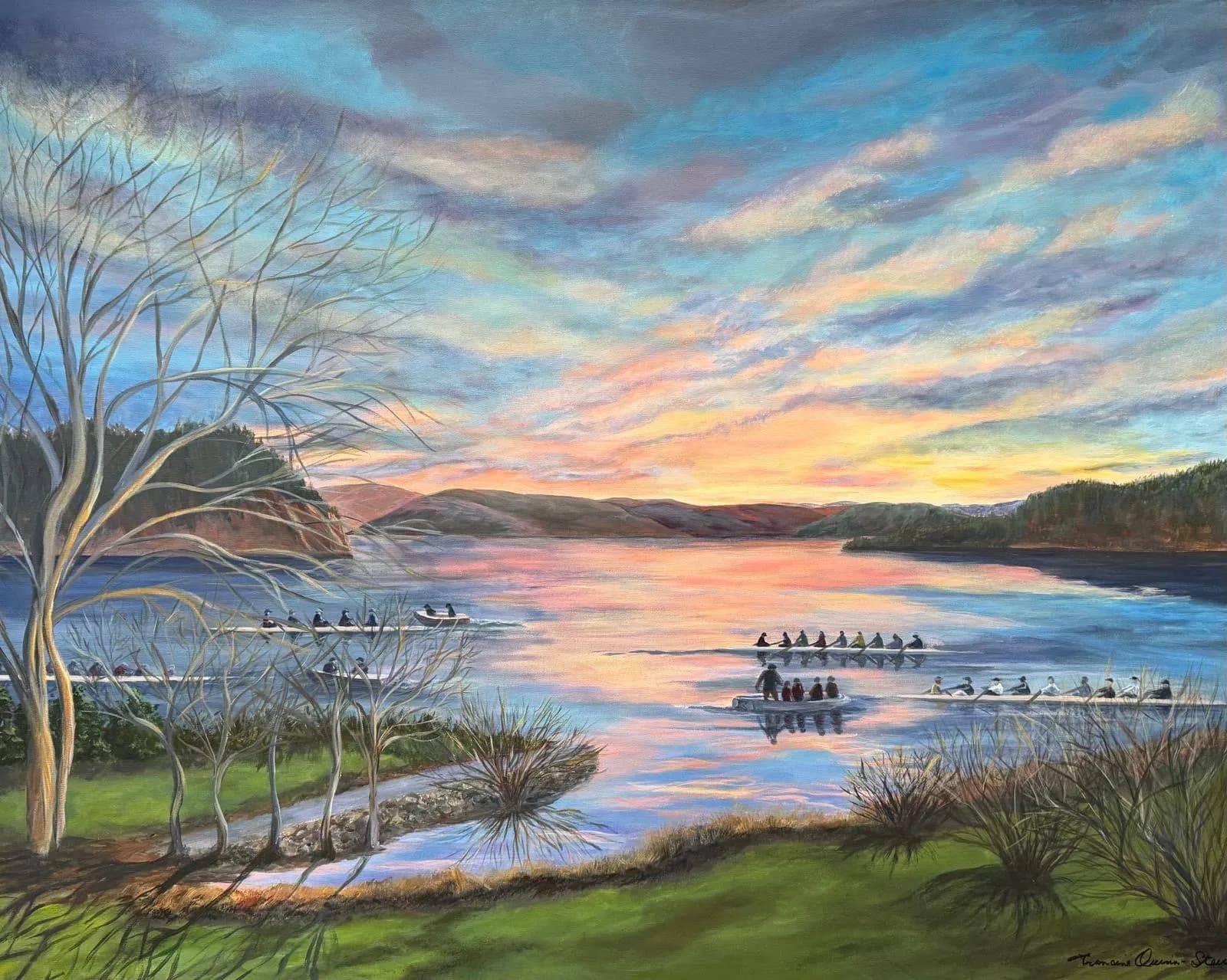 Rowing, Sunset